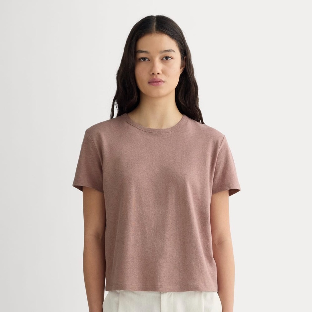 Everlane Box-Cut Tee in Cotton Linen
